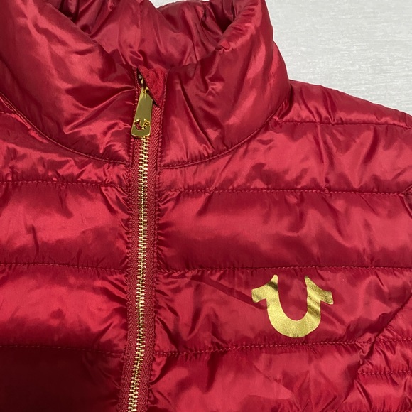 Red Puffer Jacket True Religion - Picture 2 of 4